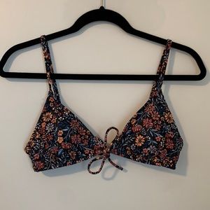 Floral Triangle Bikini Top